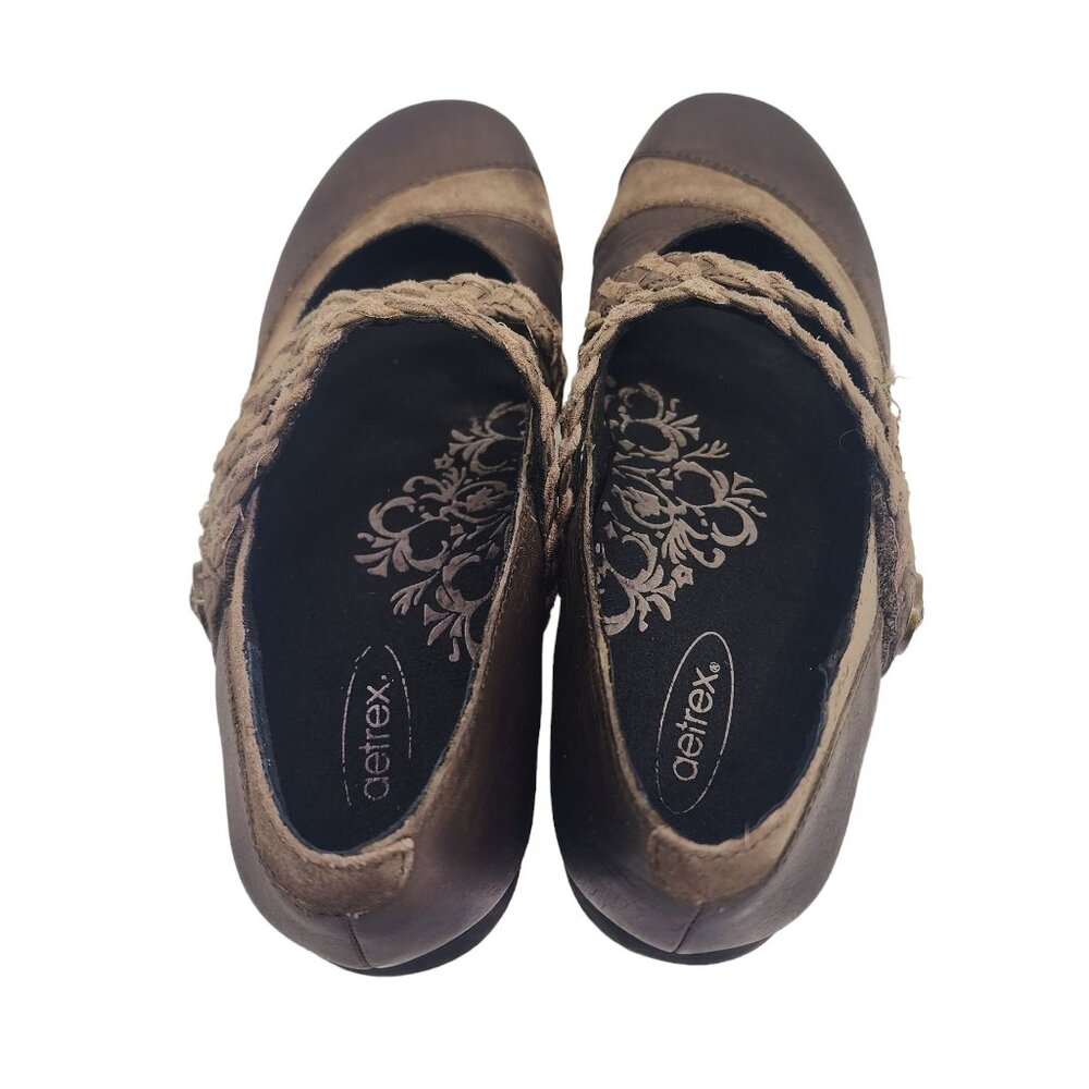 Aetrex Ada Comfort Leather Mary Jane Shoes Women's Size 7 - Picture 4 of 12